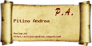 Pitino Andrea névjegykártya