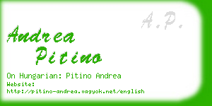 andrea pitino business card